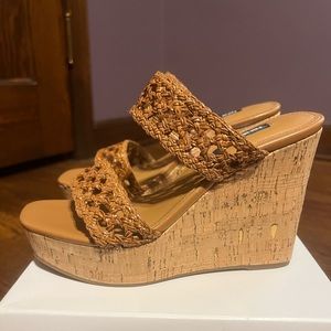 Nine West Kaki Kalani Wedge Sandals
